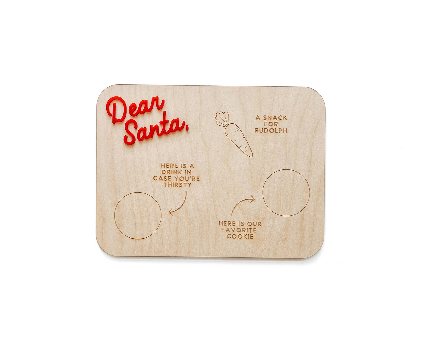 Dear Santa Cookie Tray, Christmas Eve Santa Gift: Red