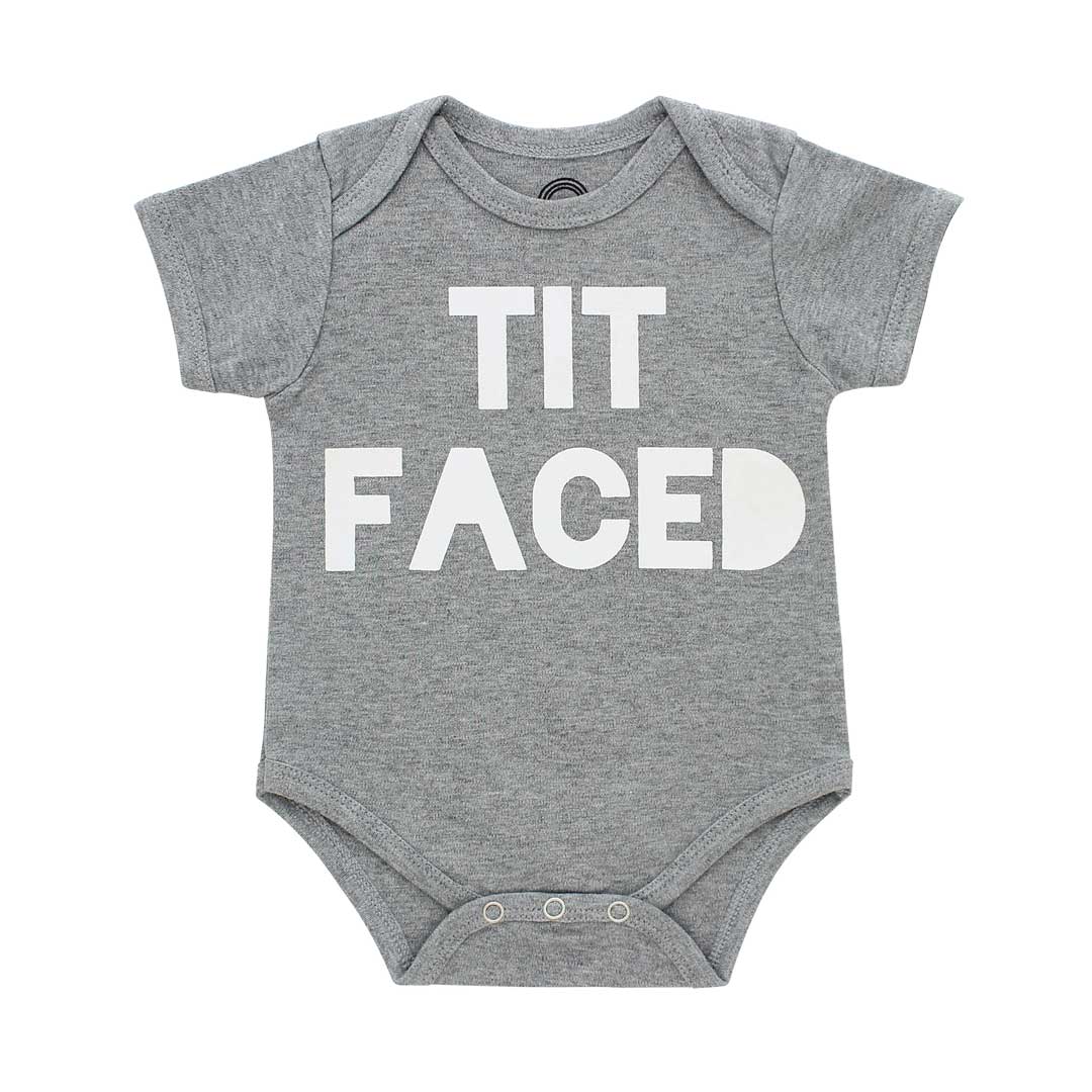 Tit Faced Funny Newborn Gift Cotton Baby Onesie