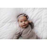 Harbor Mist Ribbed Knotted Gown + Bow
