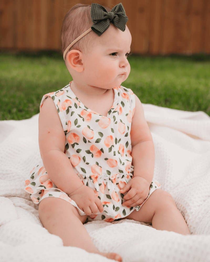 Clare Ruffle Bubble Romper - Just Peachy