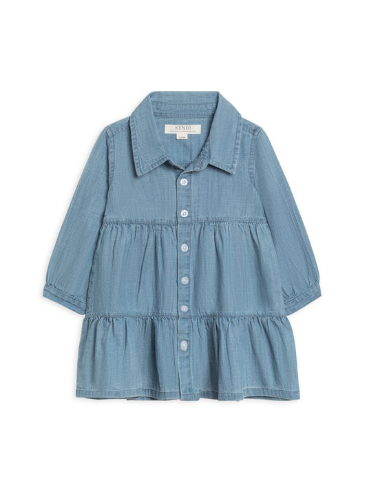 Roxy Chambray Shirt Dress - Medium Chambray