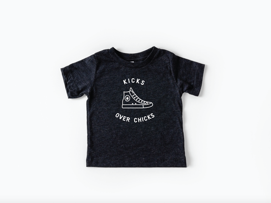 Kicks Over Chicks © Kids Tee Black