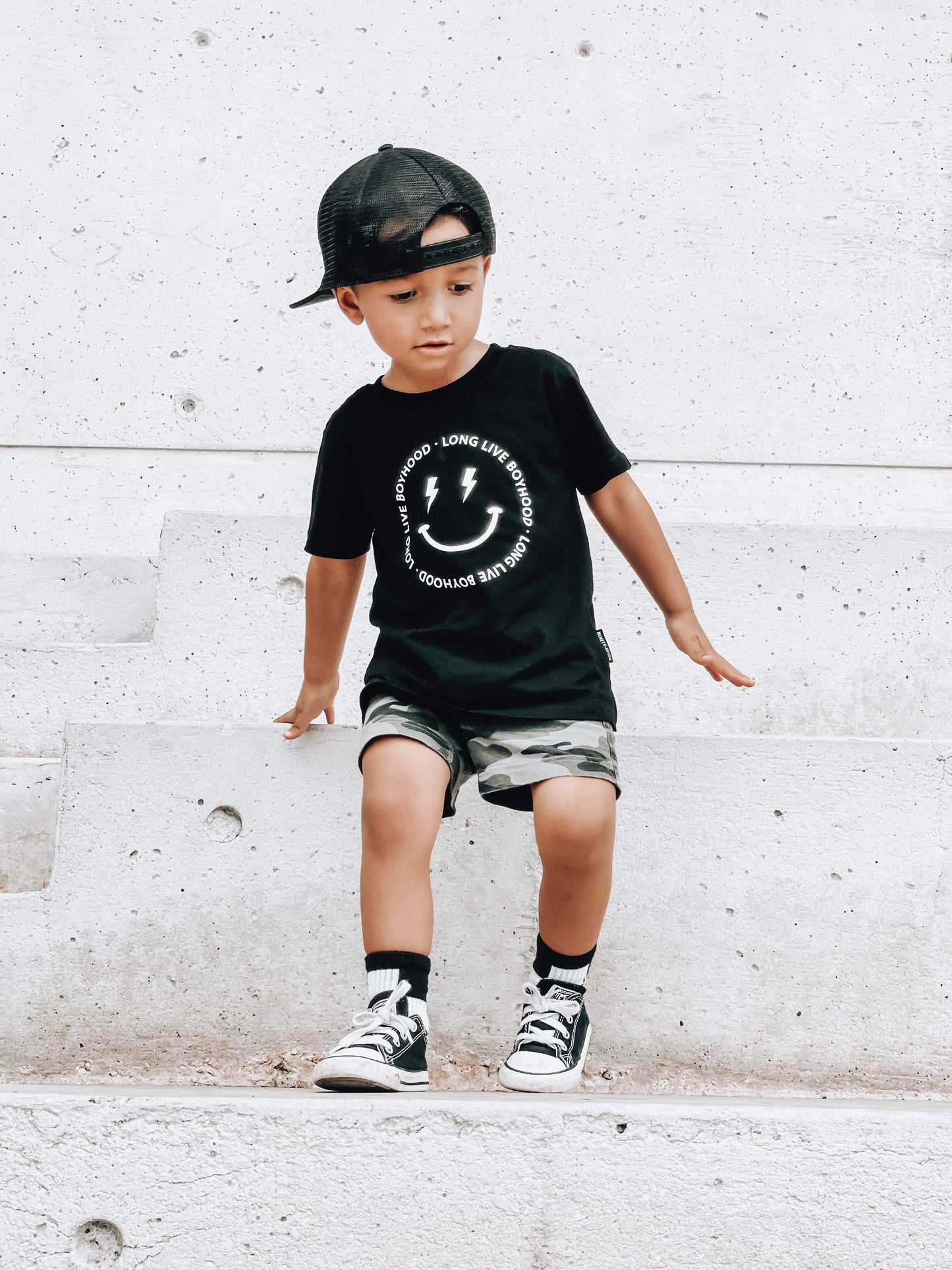 Long Live Boyhood - Black Kids Tee, Toddler T-shirt Boys