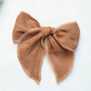 Linen bows -Fable bows for toddlers: Brown