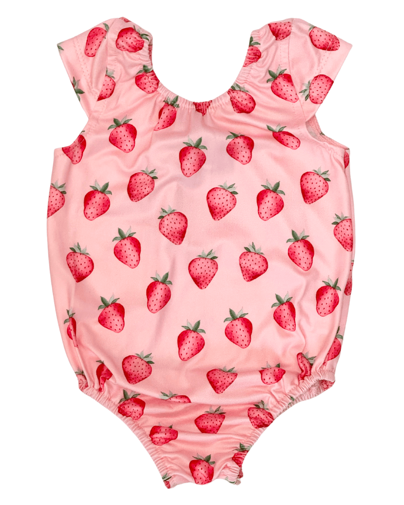 Maggie Cap Sleeve Leotard - Strawberry Shortcake