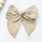 Linen bows -Fable bows for toddlers: Brown