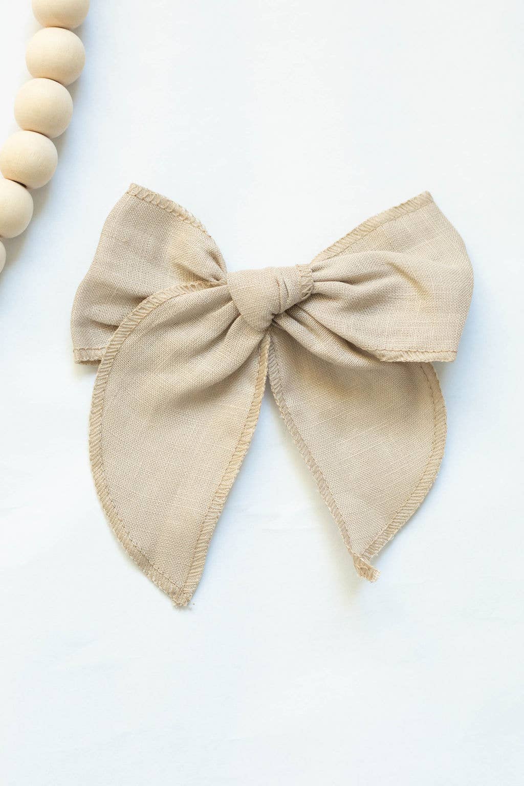 Linen bows -Fable bows for toddlers: Brown