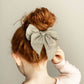 Linen bows -Fable bows for toddlers: Brown