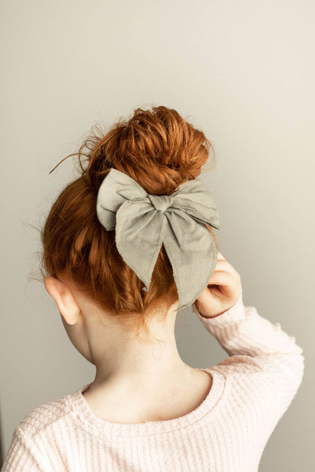 Linen bows -Fable bows for toddlers: Light brown