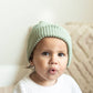 Organic Cotton Knit Beanie: Brown