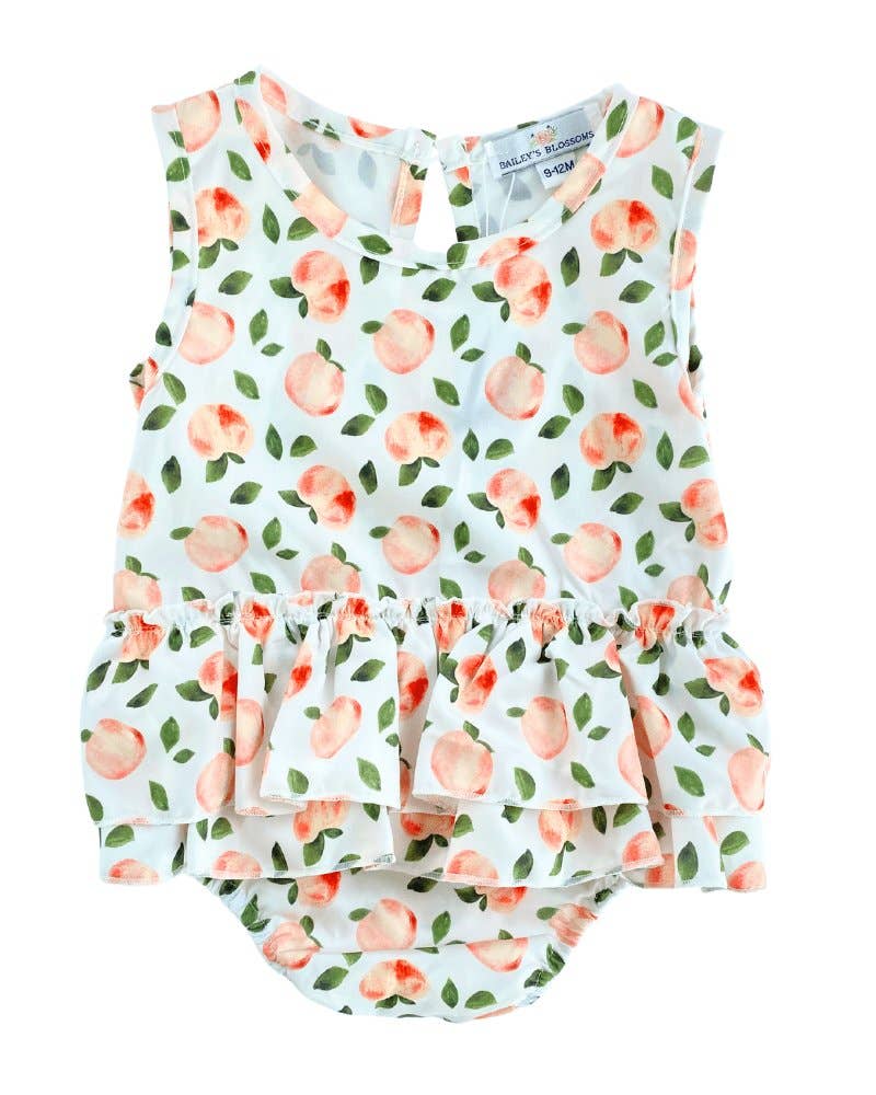 Clare Ruffle Bubble Romper - Just Peachy