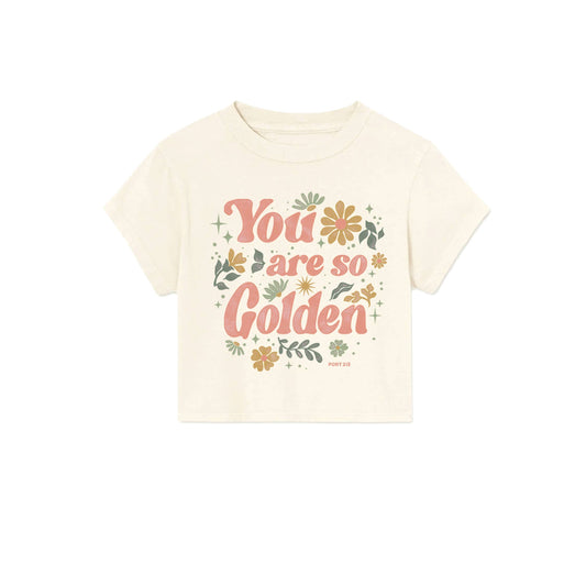 Kid's Golden Crop T-shirt-Girls