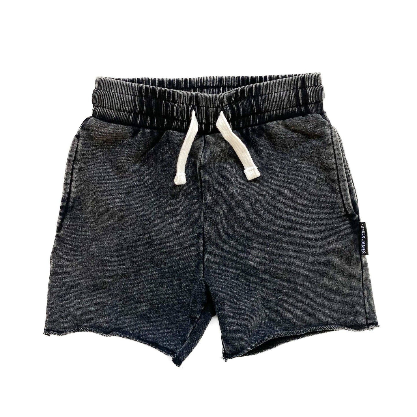 ACID WASH SHORTS - CHARCOAL