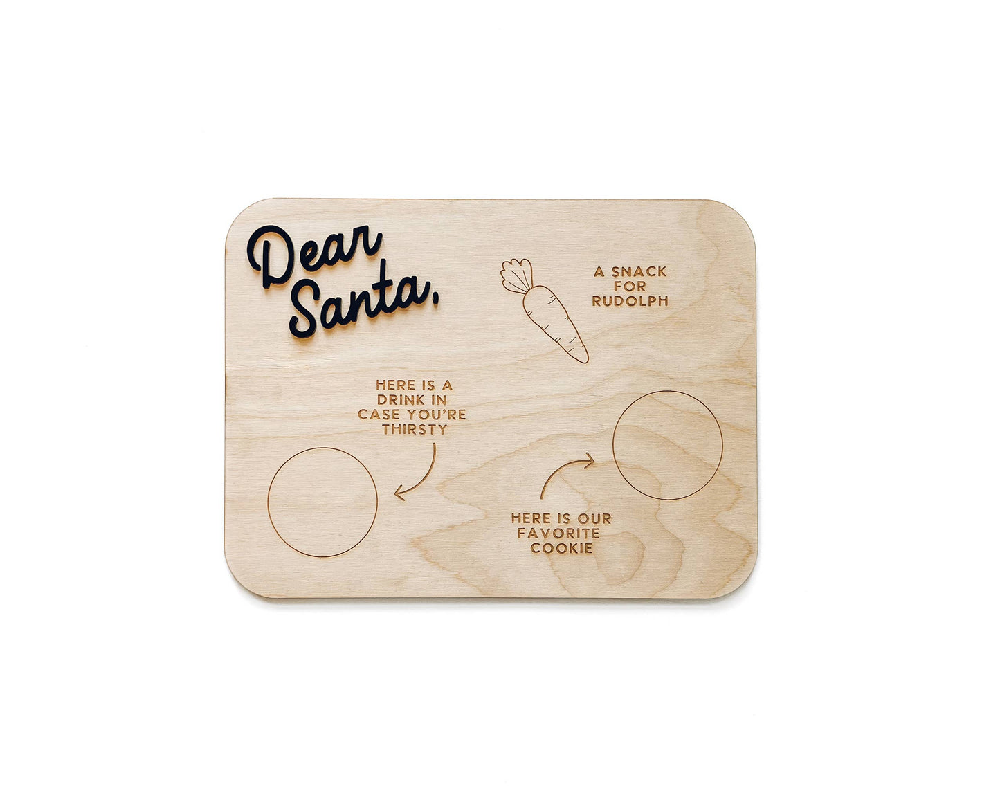 Dear Santa Cookie Tray, Christmas Eve Santa Gift: Black