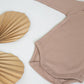 Baby organic cotton ribbed bodysuit: Dusty