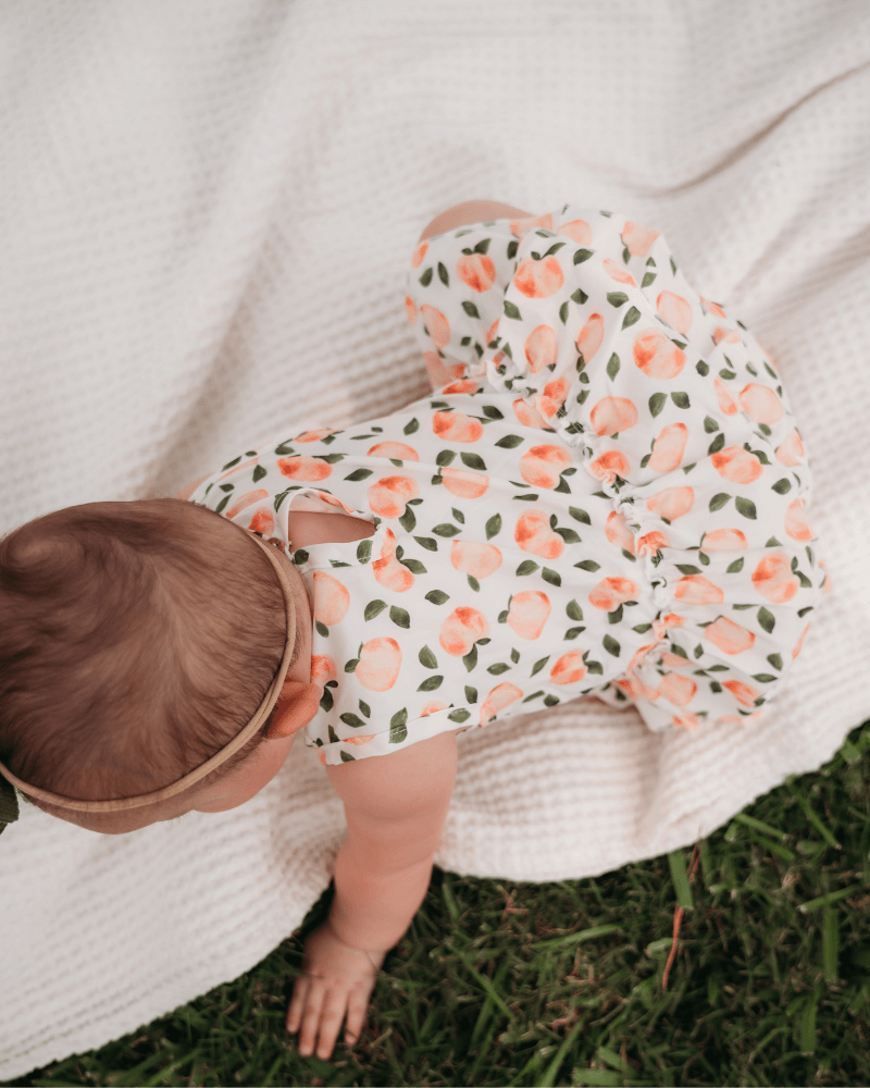 Clare Ruffle Bubble Romper - Just Peachy