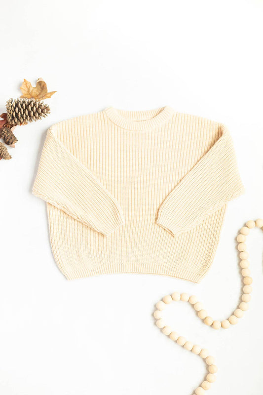 Baby Oversized Sweater: Beige