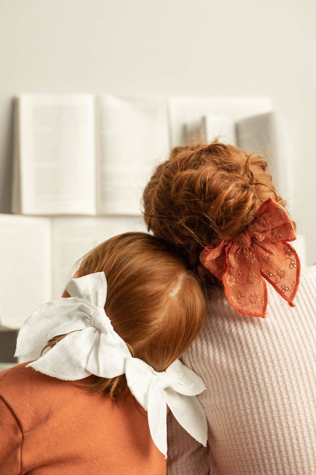 Linen bows -Fable bows for toddlers: Brown