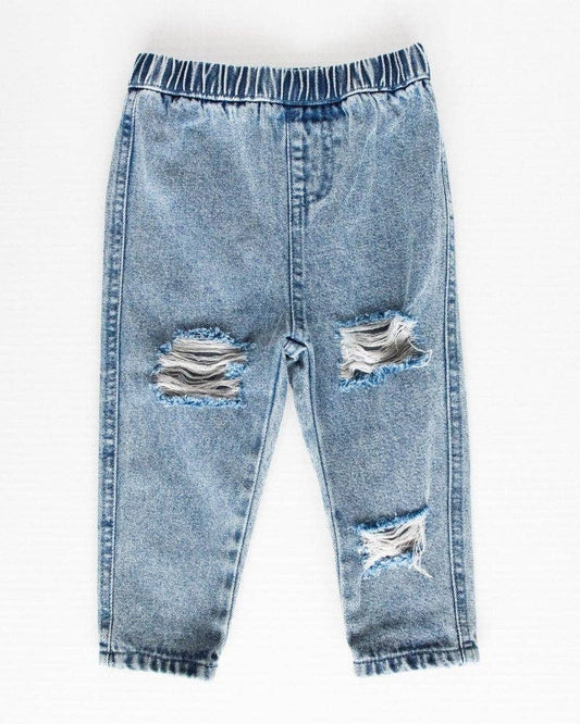 Frankie Distressed Denim Jeans - Acid Wash