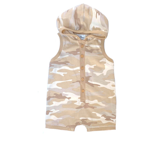 Sand Camo Hooded Romper