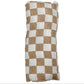 Tan Checkered Muslin Baby Swaddle