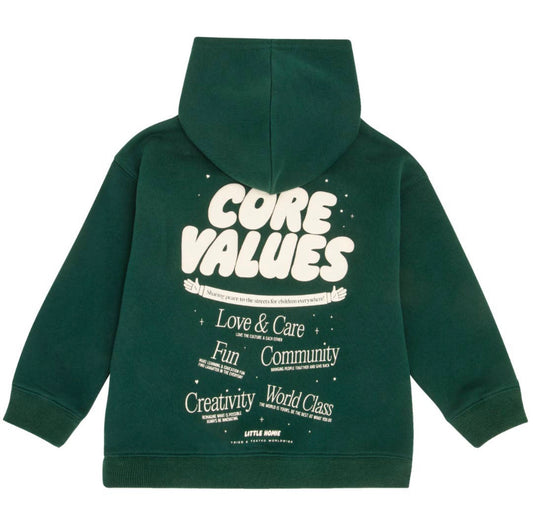 Forest Green Little Homies Values Hoodie